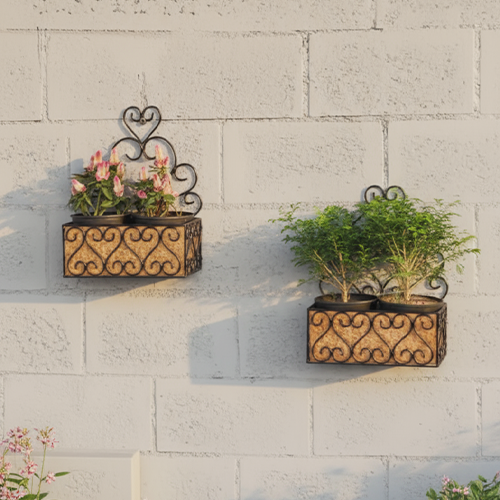 Scroll Wall Planters ~ Set of 2