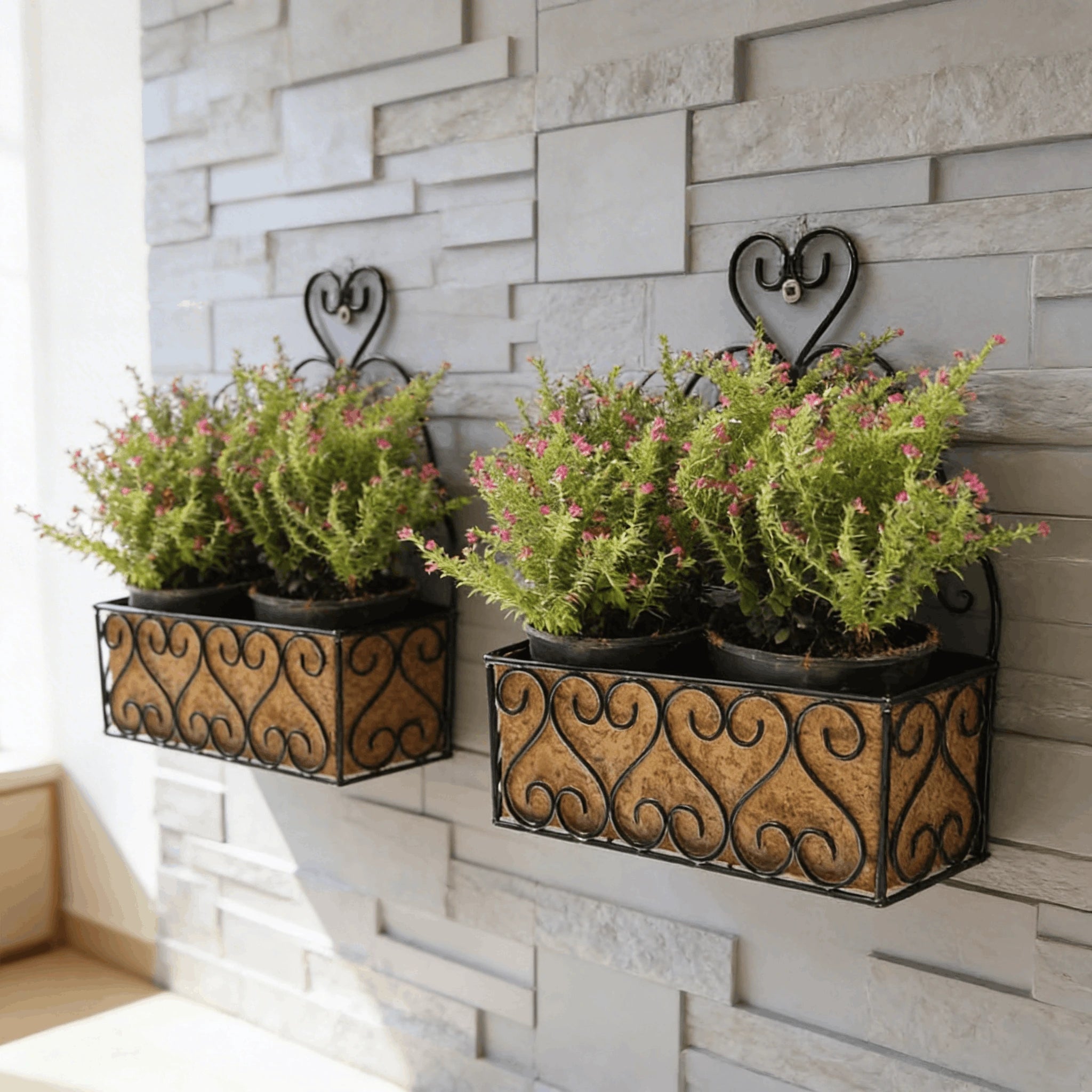 Scroll Wall Planters ~ Set of 2