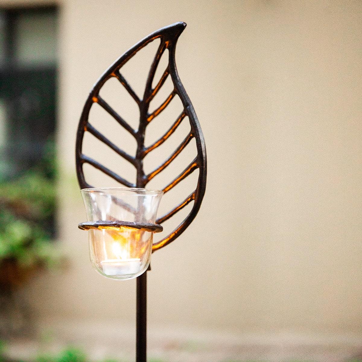 Leaf Tealight Stake (Set of 2)