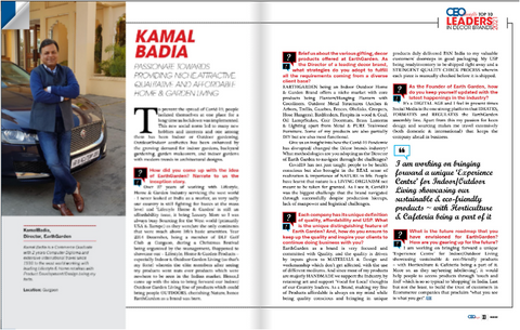 'Kamal Badia' has been featured by CEO Insights Magazine for 'Top Leaders in Decor Brands 2021'