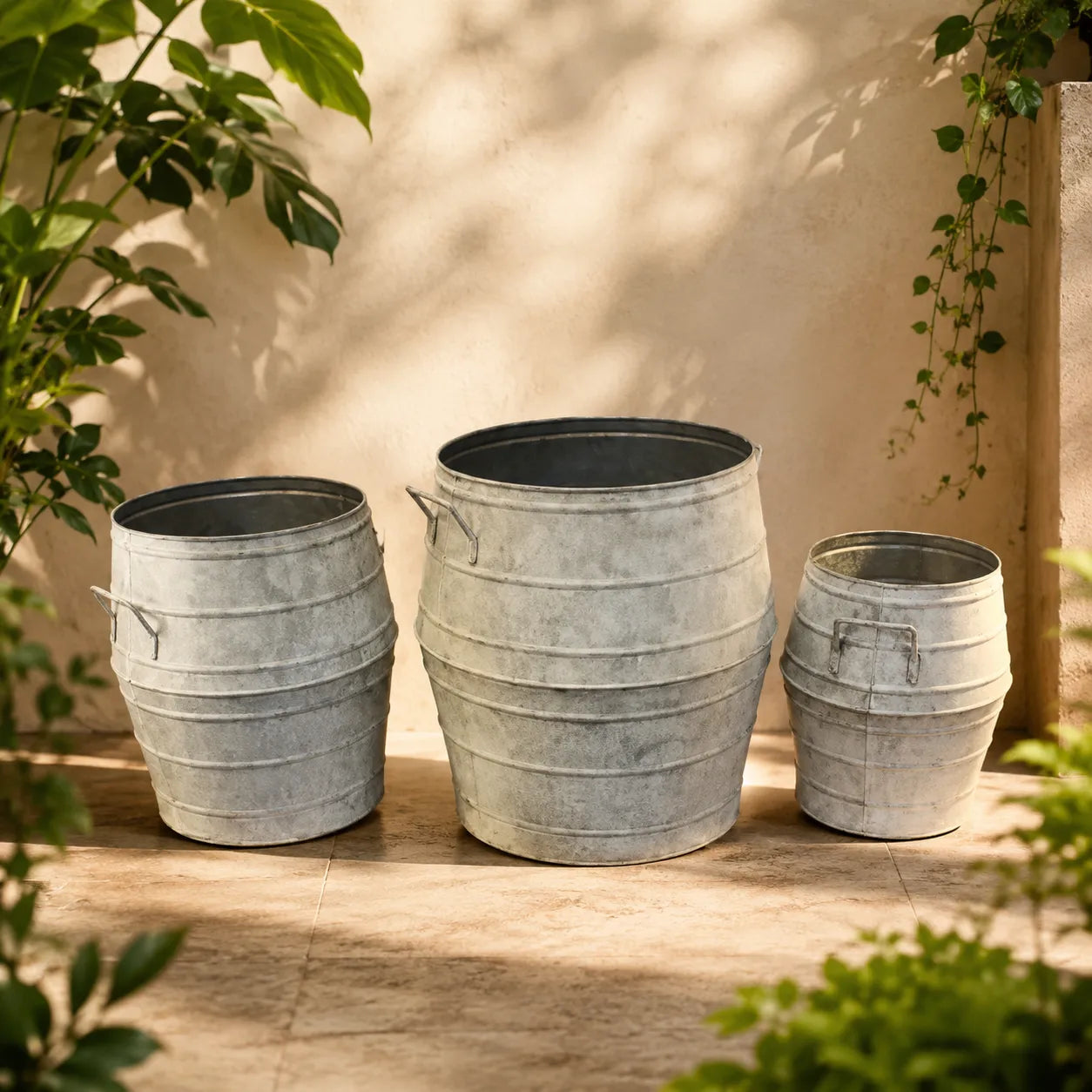 Round Planter White Colour Set of 3