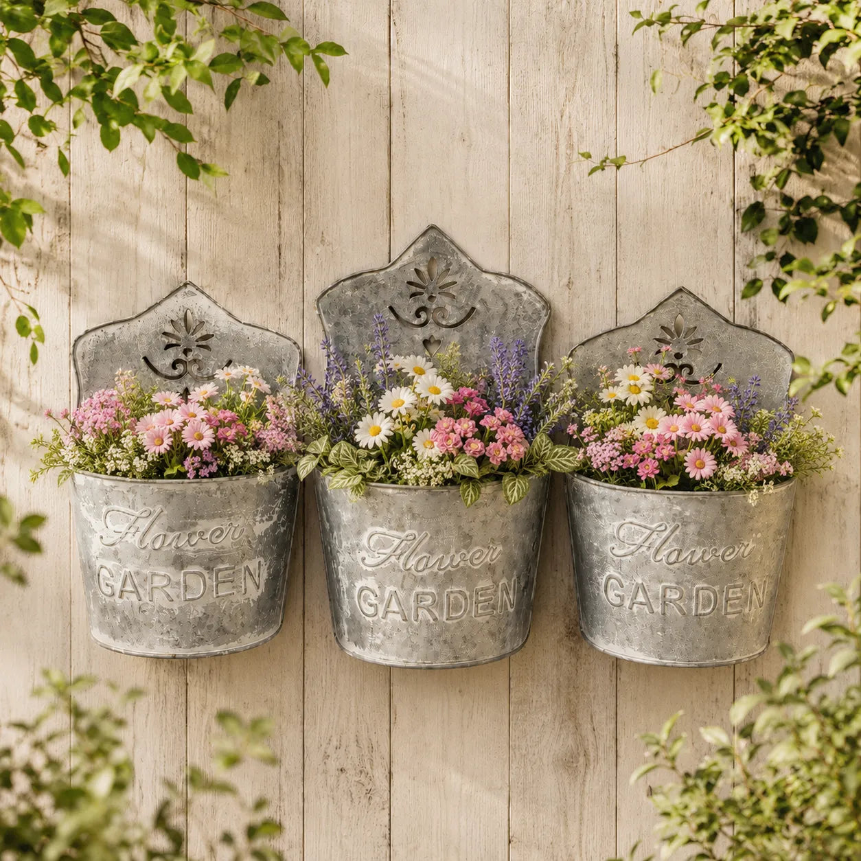 Assorted Wall Mount Planter White Colour Set of 3