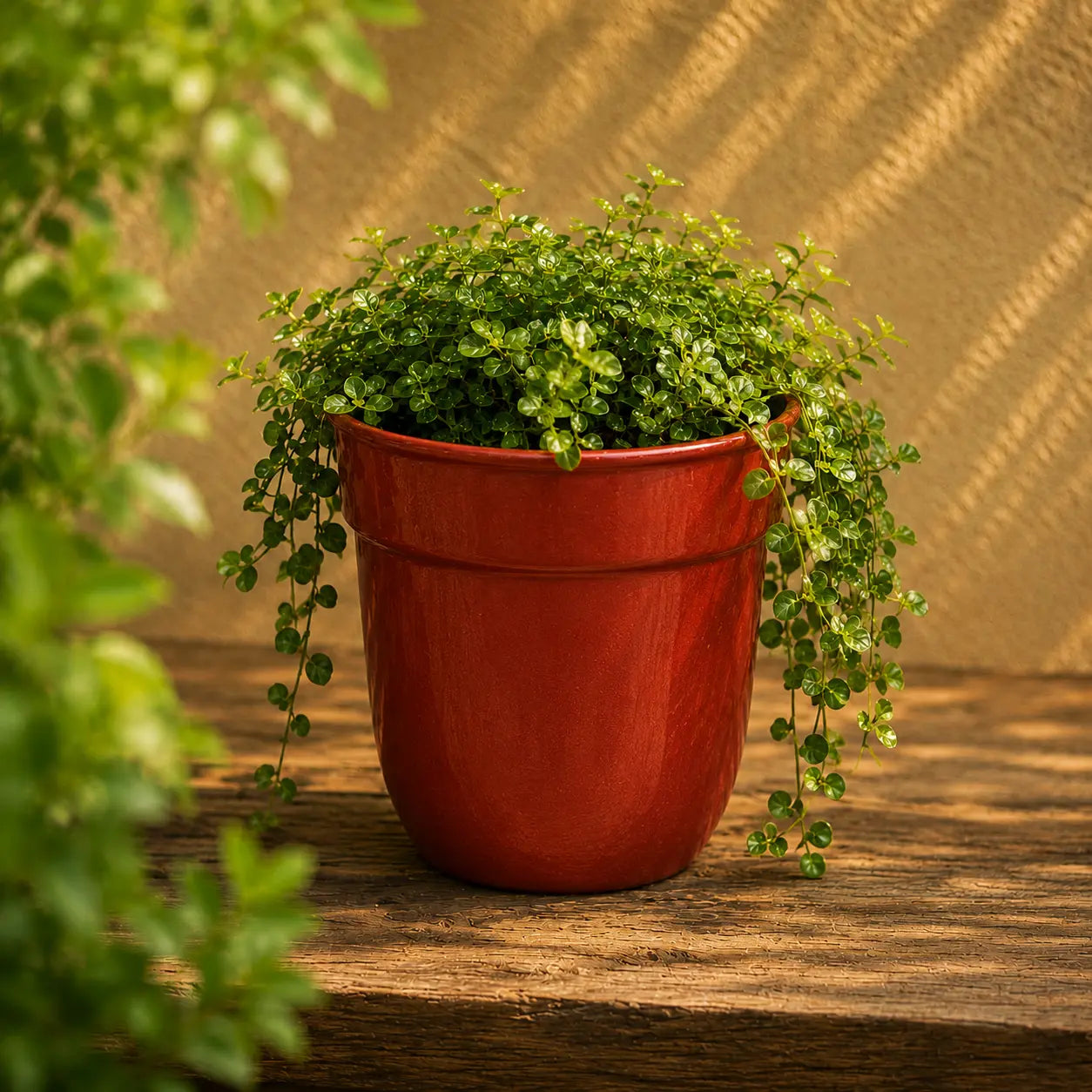 Round Planter Red Colour Set of 4
