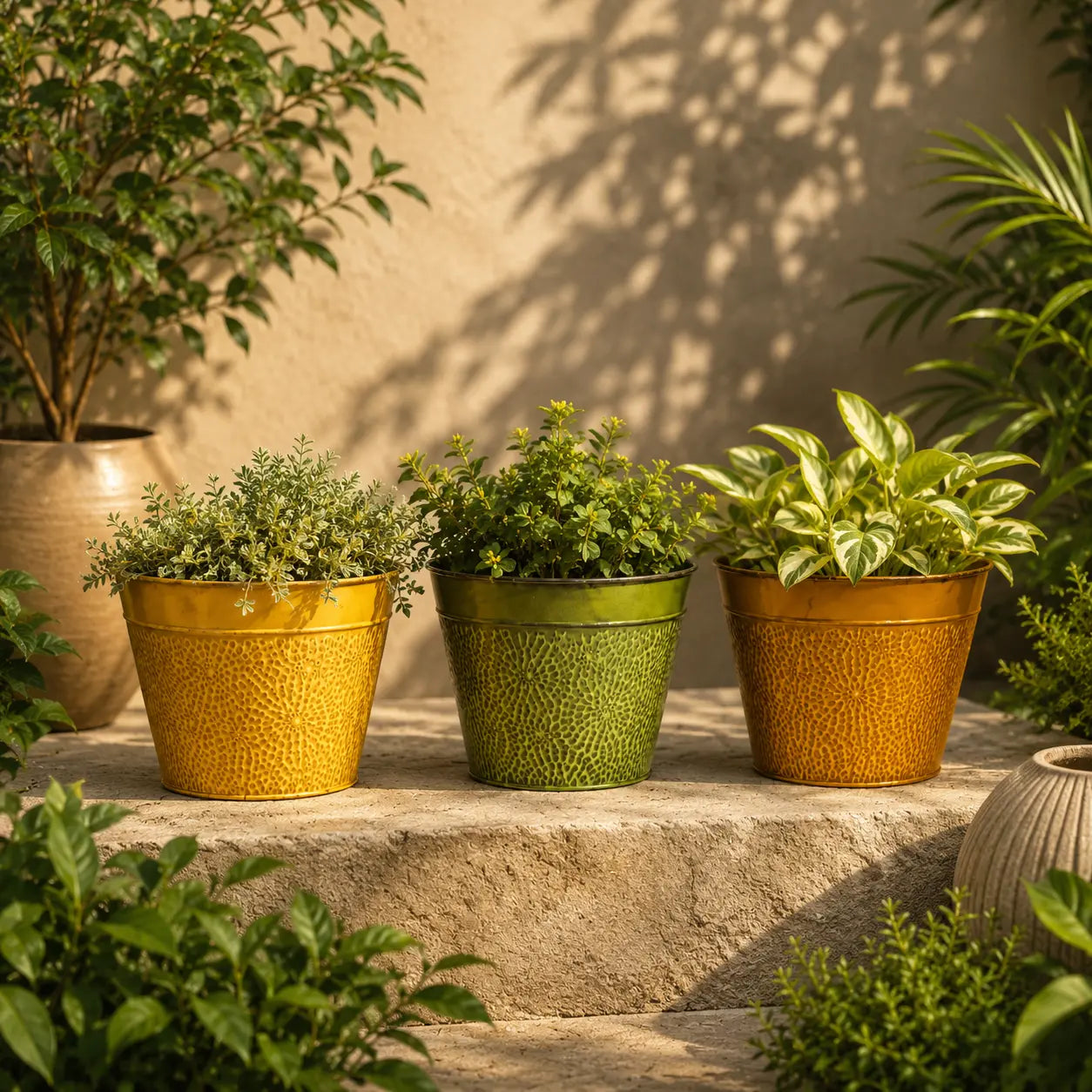 Round Planter Multi Colour Set of 3