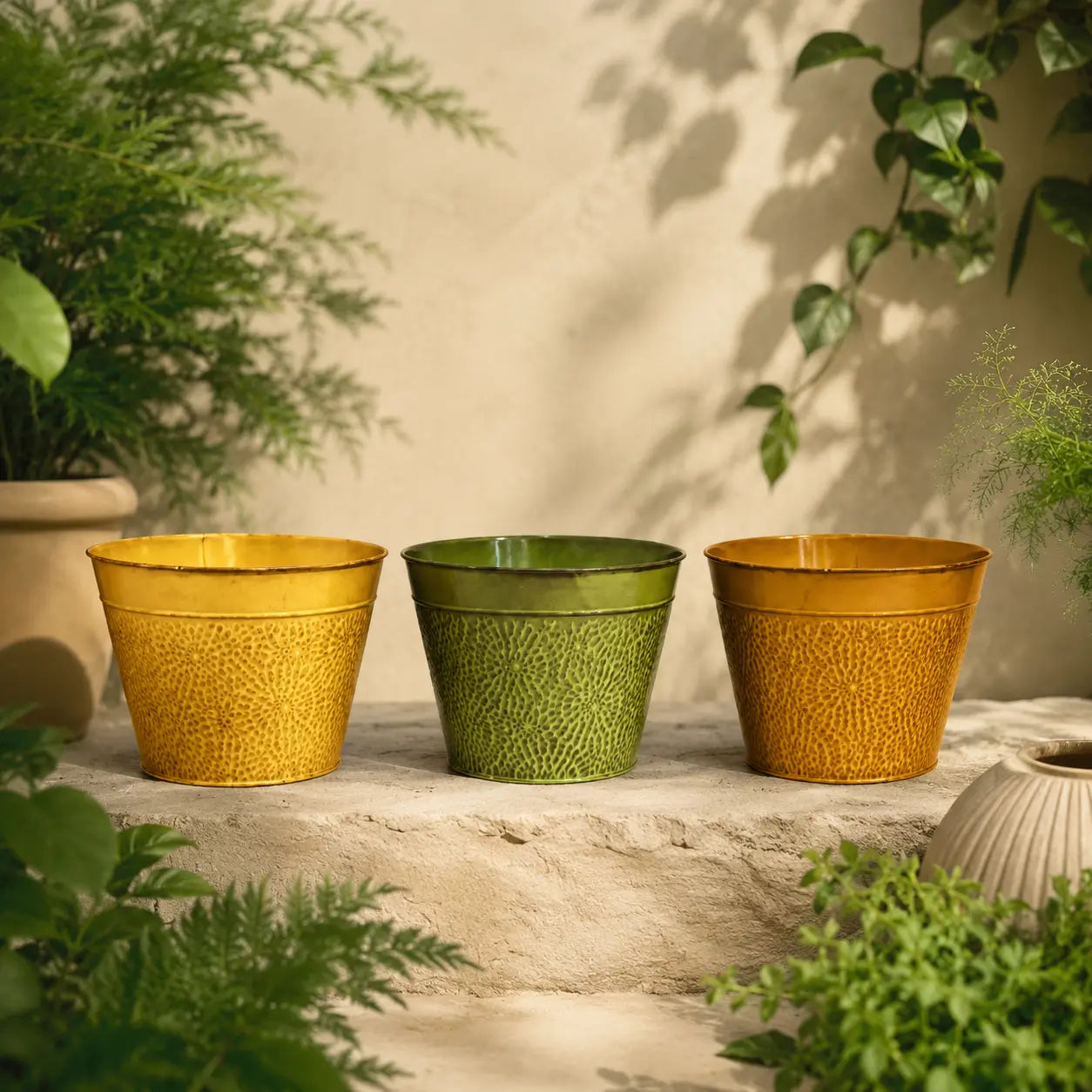 Round Planter Multi Colour Set of 3