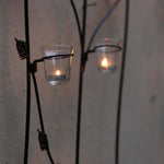 Twining Leaf & Bird Trellis with 10 Glass Votives