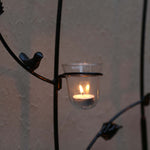 Twining Leaf & Bird Trellis with 10 Glass Votives