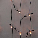 Twining Leaf & Bird Trellis with 10 Glass Votives