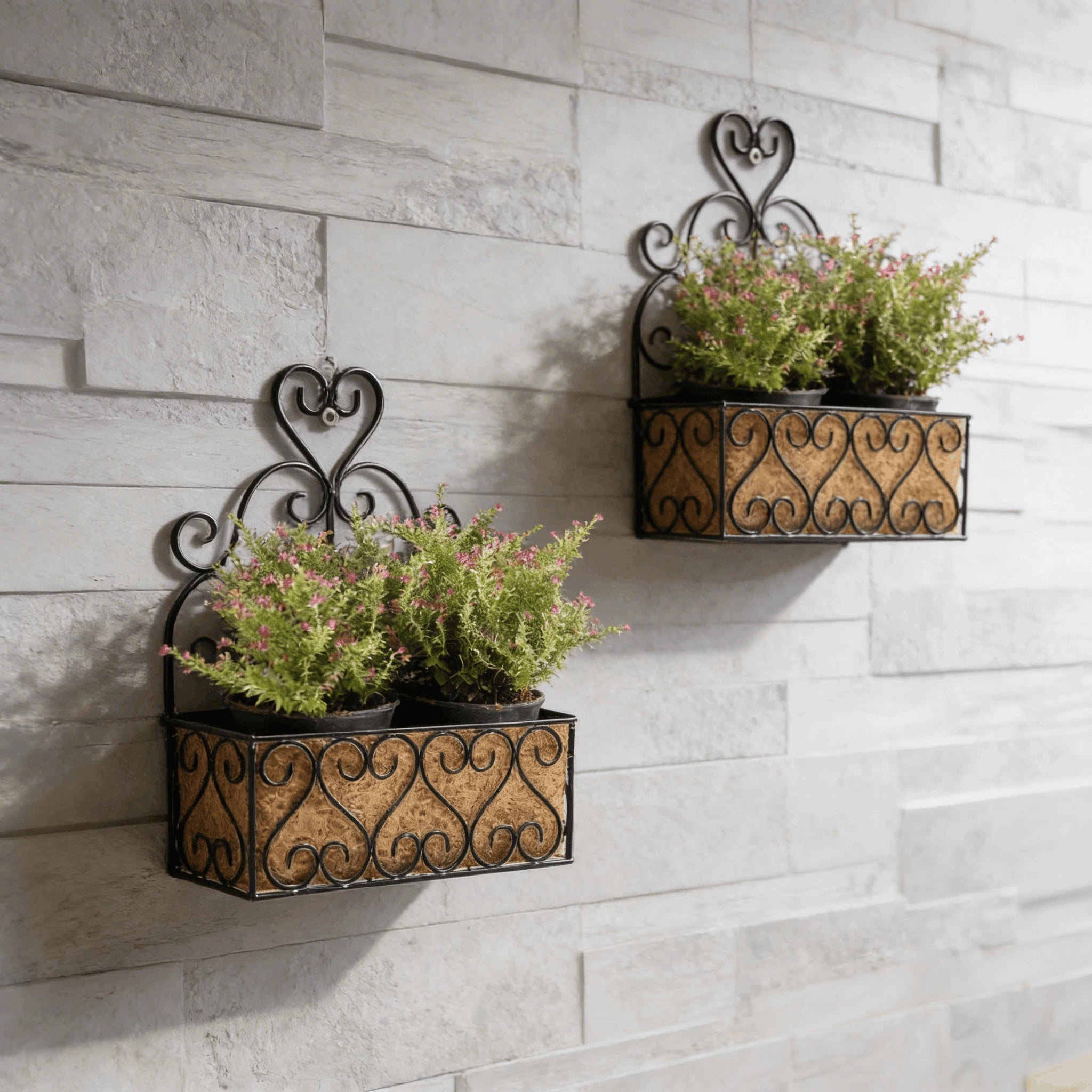 Scroll Wall Planters ~ Set of 2