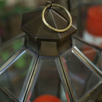 Bevelled Glass Octagonal Lantern Antique Bronze finish