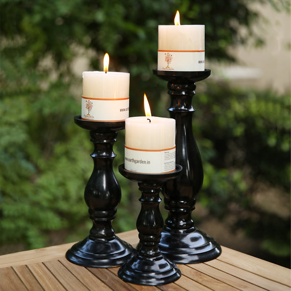 BRASS Traditional Candle Holder ~ Set of 3