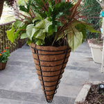 Conical Hanging Baskets ~ With Coco Liners (Set of 2)