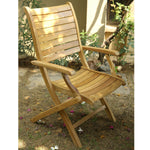 Foldable Pure Teakwood Paris Chair with arms