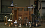 Bevelled Glass Octagonal Lantern Matt Brass Finish