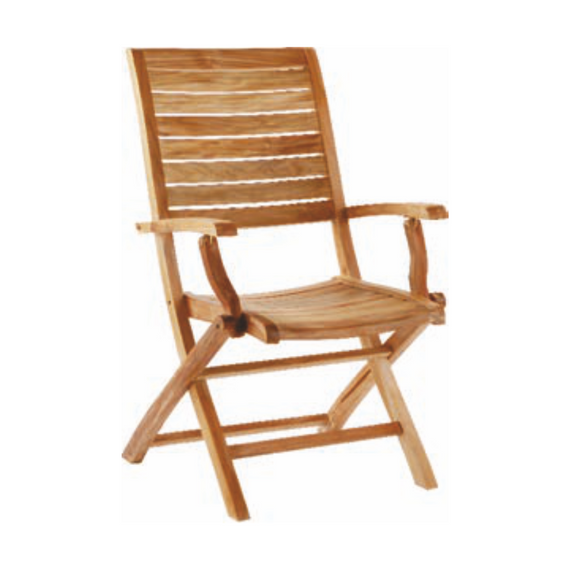 Foldable Pure Teakwood Paris Chair with arms
