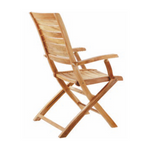 Foldable Pure Teakwood Paris Chair with arms