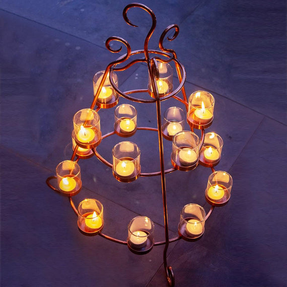 Scroll 15 T~light Holder - Two Tier