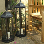 Umbrella Lantern - Hexagonal Zinc Finish