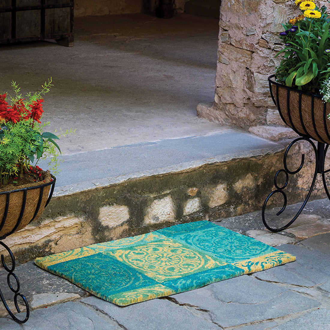 Outside Medallion Coir Doormat Online