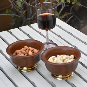 Teak Wood Nibble Bowl Online (Set of 2)